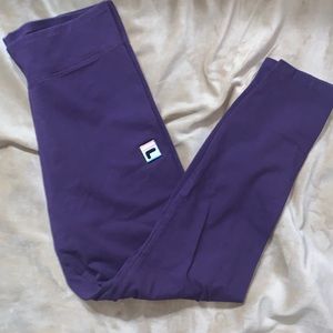 Purple cotton fila leggings